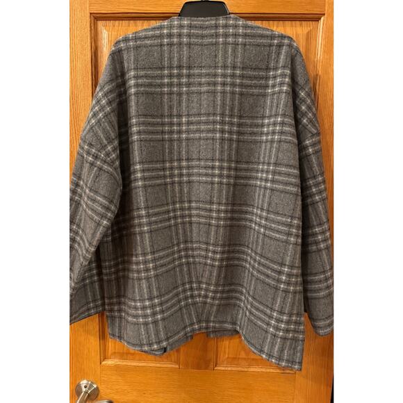 Rag & Bone Poppy Coat In Grey Plaid size medium (New) - Picture 4 of 5